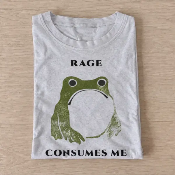 Rage consumes me frog t shirt gray20rage consumes frog.webp