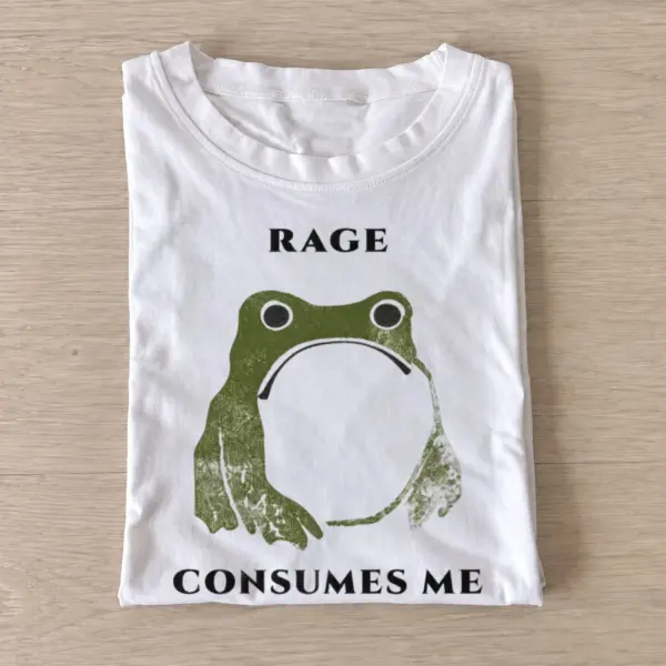 Rage consumes me frog t shirt white20rage consumes frog.webp