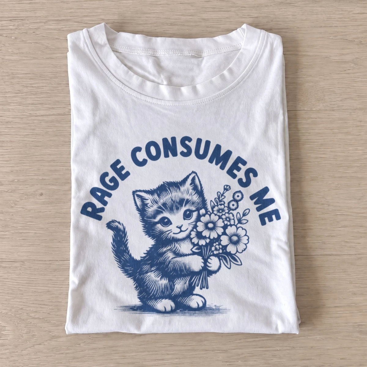 Rage consumes me kitten t shirt white20rage consumes kitten.webp