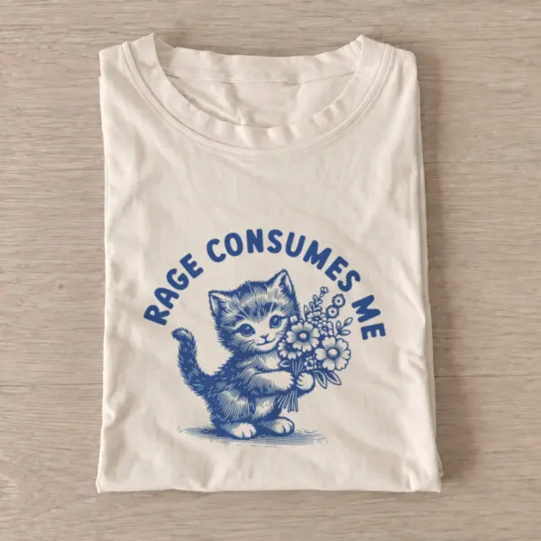 Rage flower kitten t shirt sand20rage flower kitten.webp