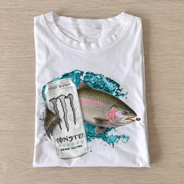 Rainbow Trout Energy Fishing T-Shirt — graphic design