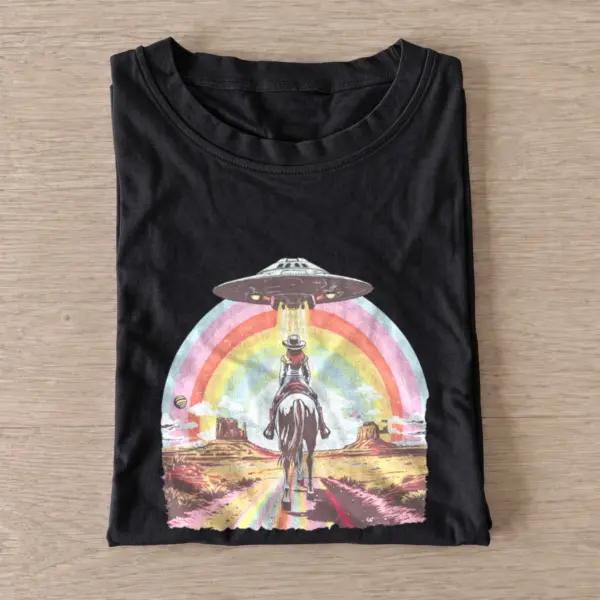 Rainbow ufo cowboy t shirt black20rainbow ufo cowboy.webp
