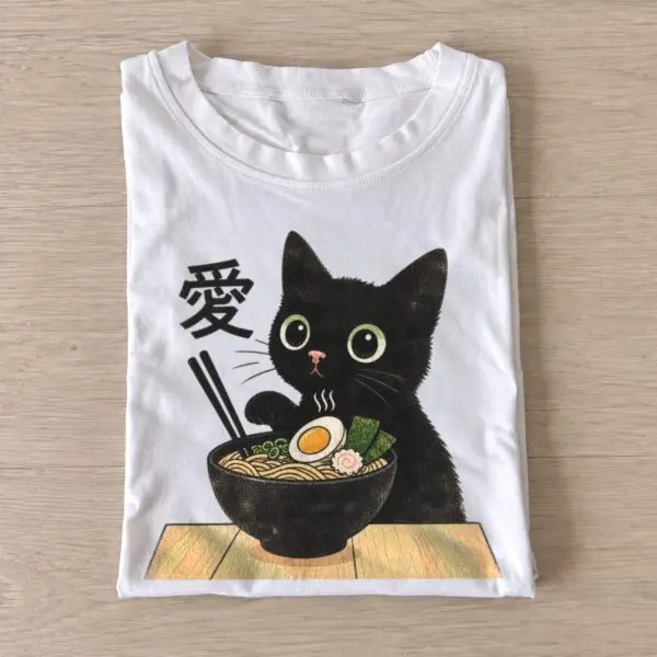Ramen kitten black cat t shirt white20ramen kitten.webp