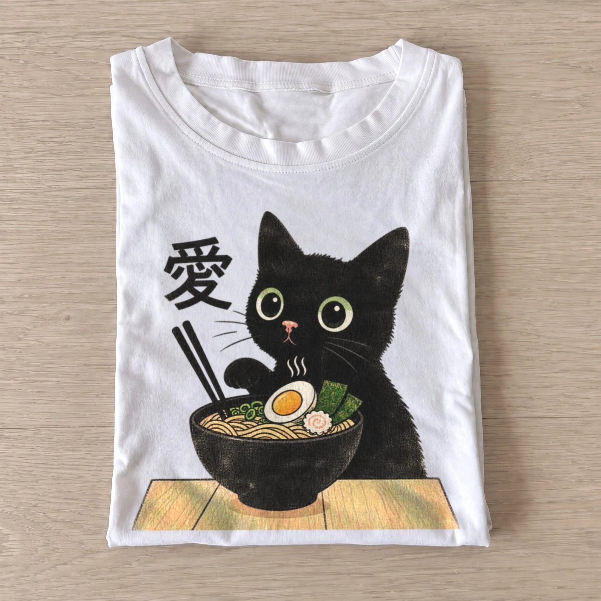 Ramen kitten black cat t shirt white20ramen kitten.webp