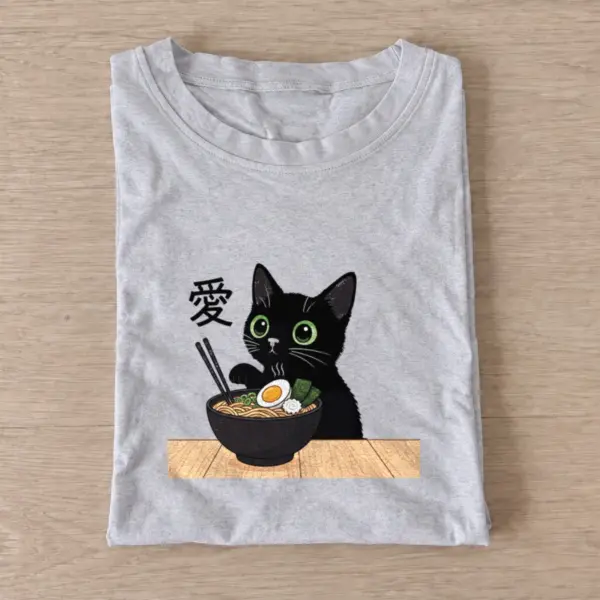 Ramen love cat t shirt gray20ramen love cat.webp