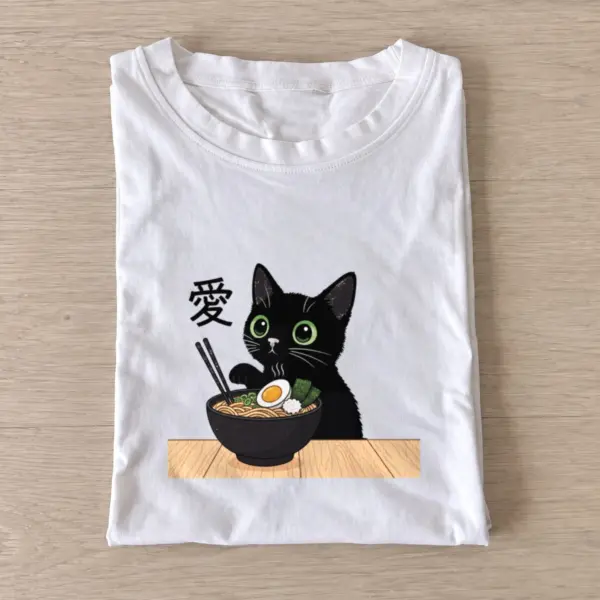 Ramen love cat t shirt white20ramen love cat.webp