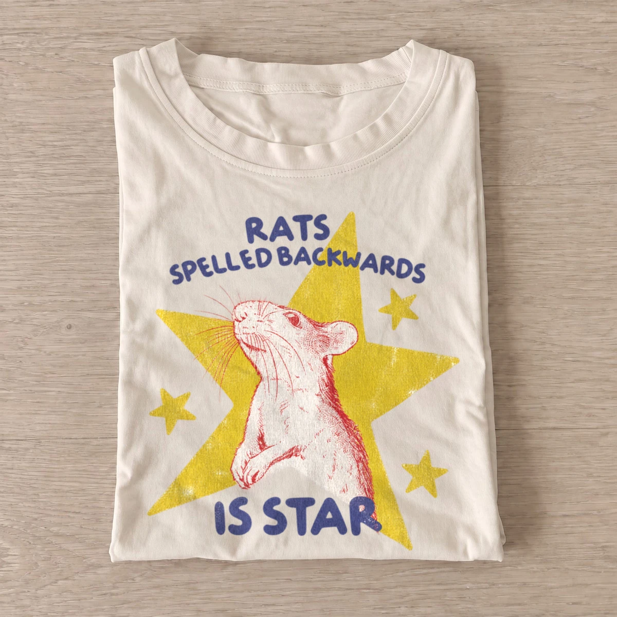 Rats spelled backwards is star graphic t shirt sand20rats are stars.webp