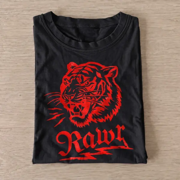 Rawr roaring tiger graphic t shirt black20rawr tiger.webp