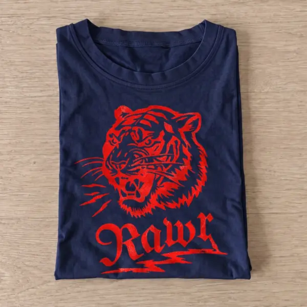 Rawr roaring tiger graphic t shirt navy20rawr tiger.webp