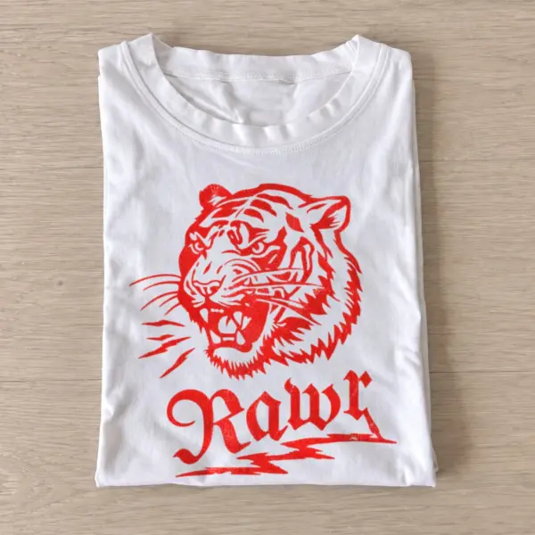 Rawr roaring tiger graphic t shirt white20rawr tiger.webp