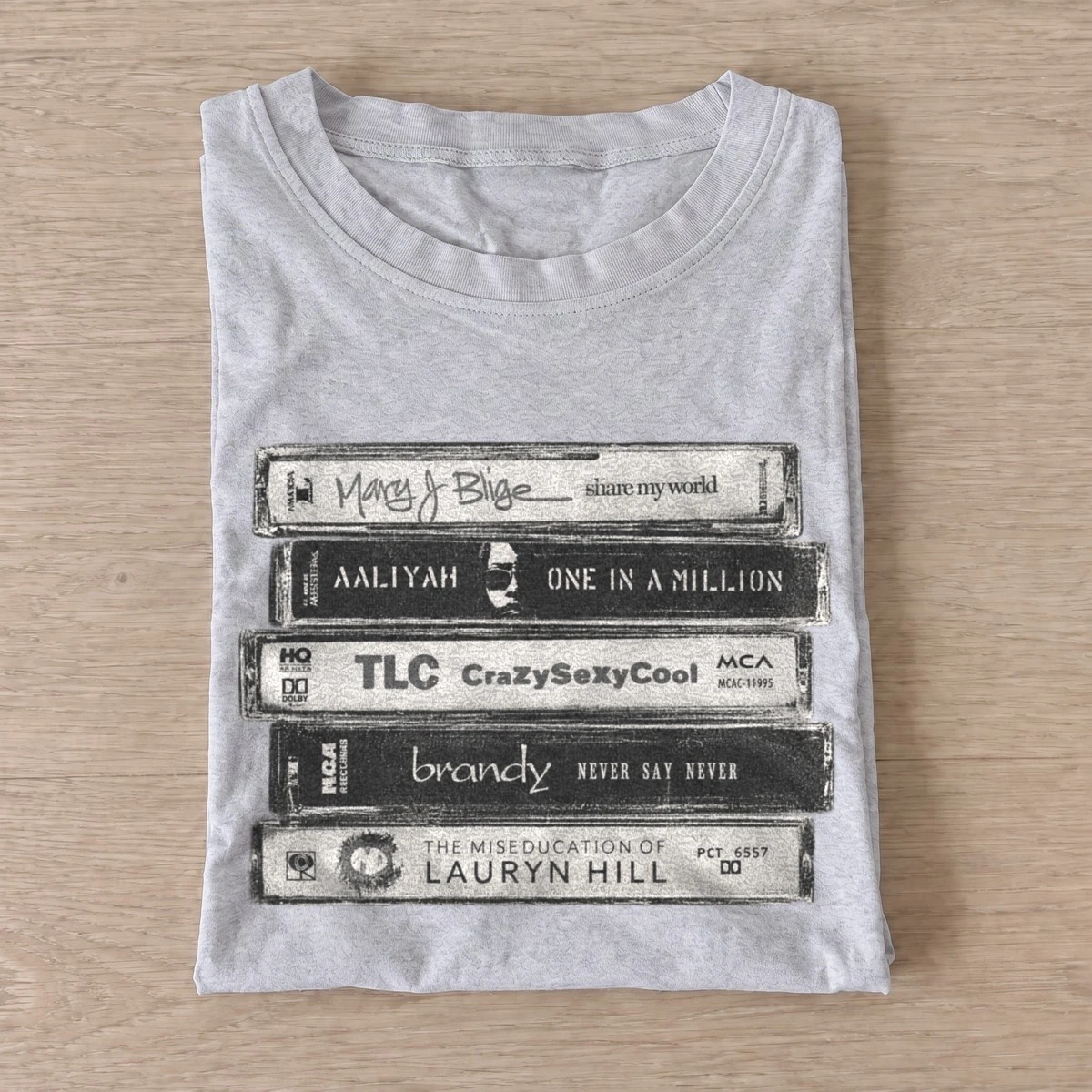 Rb cassette tape stack t shirt gray20rnb cassette stack.webp