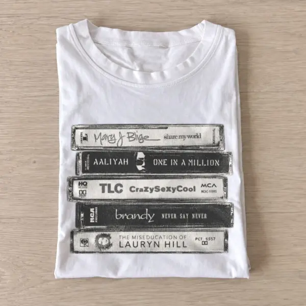 Rb cassette tape stack t shirt white20rnb cassette stack.webp