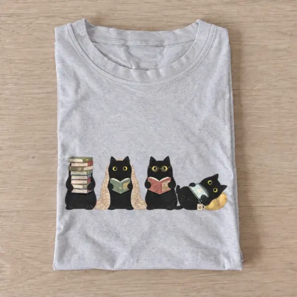 Reading black cats t shirt gray20reading black cats.webp