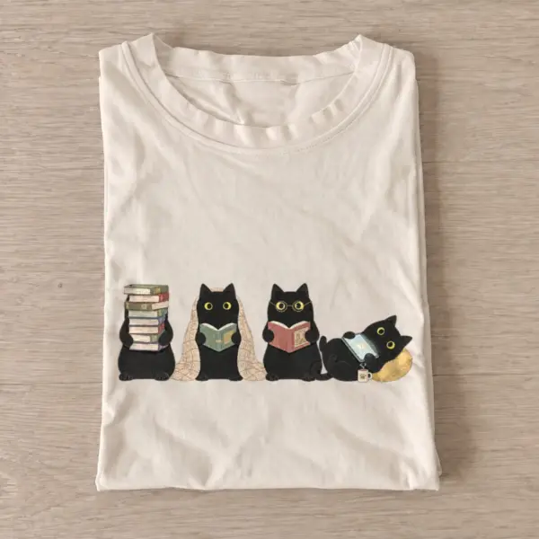Reading black cats t shirt sand20reading black cats.webp