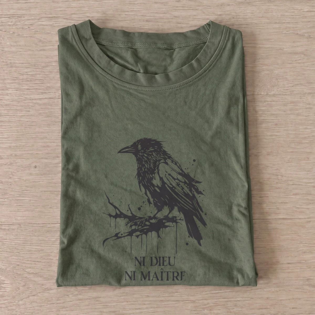 Rebel ink crow t shirt olive20rebel ink crow.webp