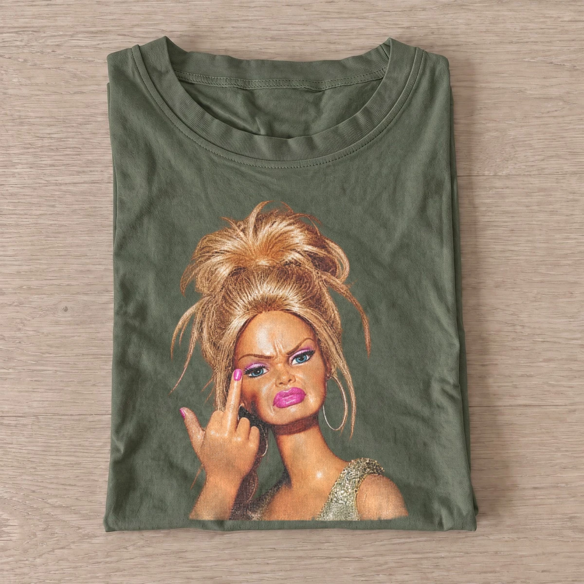 Rebellious fashion doll t shirt olive20rebellious fashion doll.webp