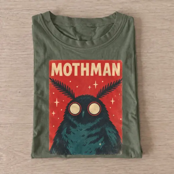 Red eyed mothman graphic t shirt olive20red eyed mothman.webp