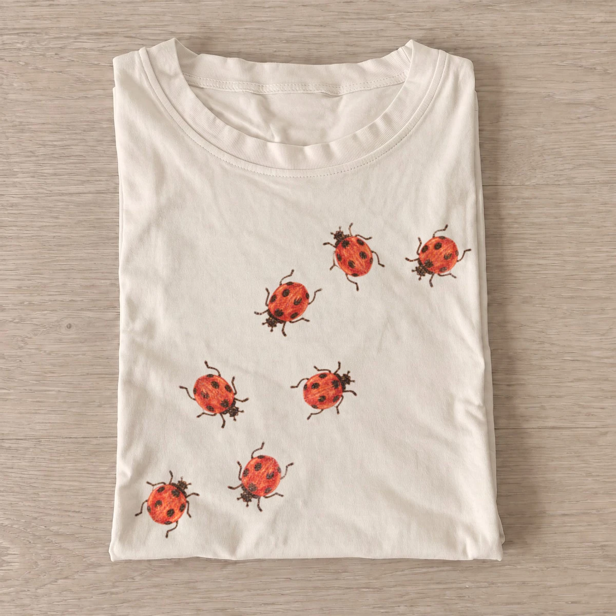 Red ladybug cluster graphic t shirt sand20ladybug cluster.webp