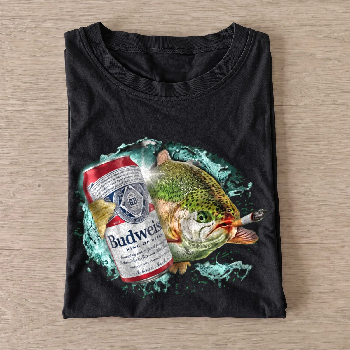 Red lager trout t shirt black20red lager trout.webp