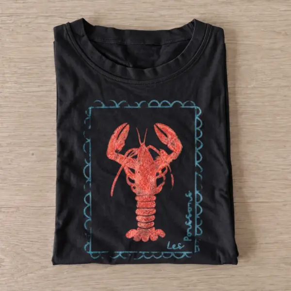 Red lobster graphic t shirt black20red lobster.webp
