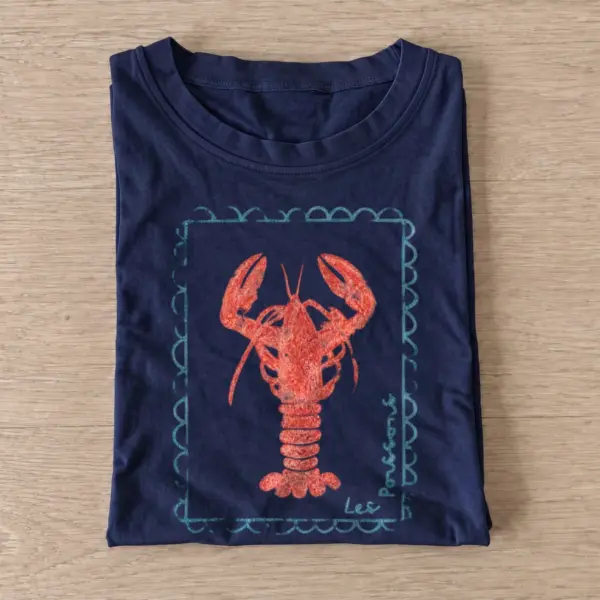 Red lobster graphic t shirt navy20red lobster.webp