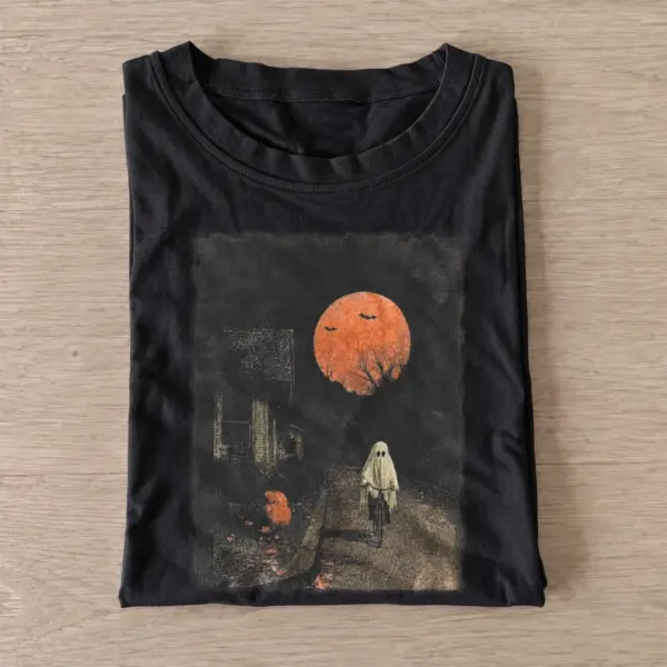 Red moon ghost graphic t shirt black20red moon ghost.webp