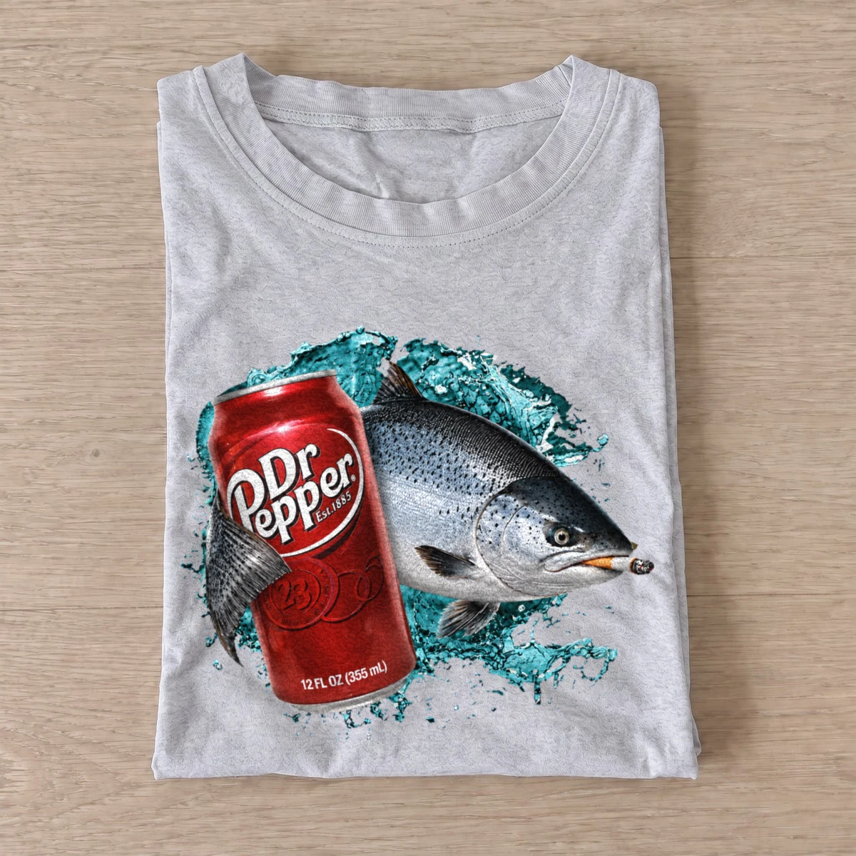 Red soda salmon t shirt gray20red soda salmon.webp