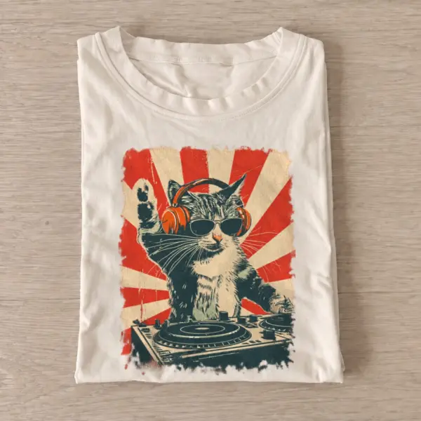 Red sun dj cat t shirt sand20red sun dj cat.webp