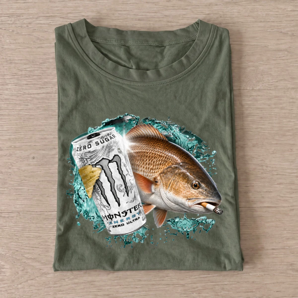 Redfish energy t shirt olive20redfish energy.webp