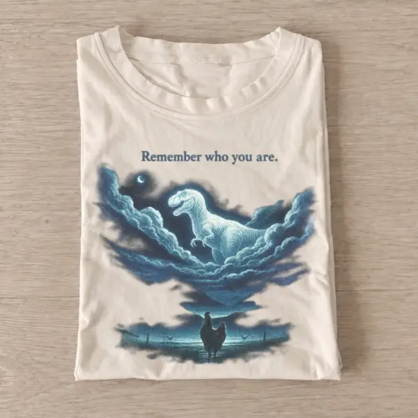 Remember who you are t rex chicken t shirt sand20remember yourself lion.webp