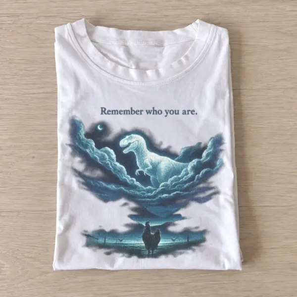 Remember who you are t rex chicken t shirt white20remember yourself lion.webp