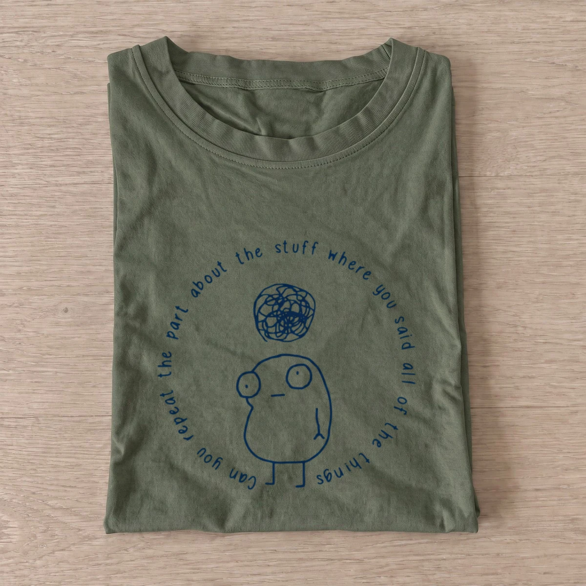 Repeat anxious bird t shirt olive20repeat anxious bird.webp