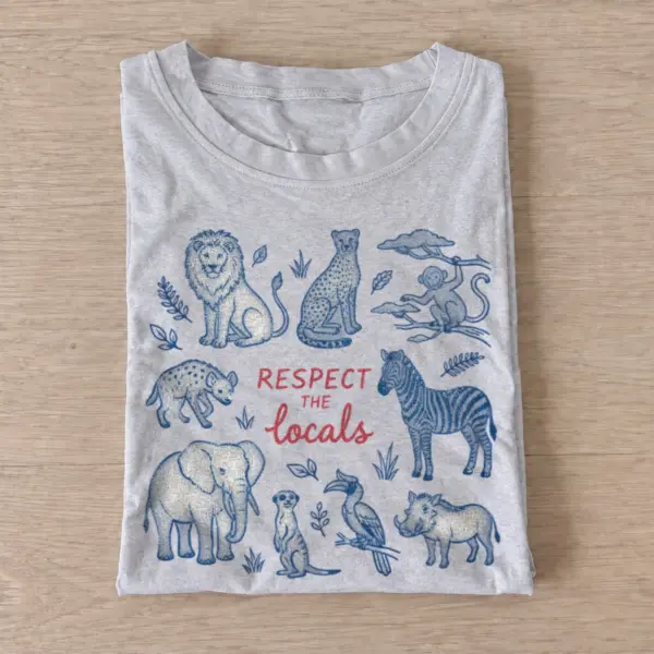 Respect local wildlife safari animals t shirt gray20respect local wildlife.webp