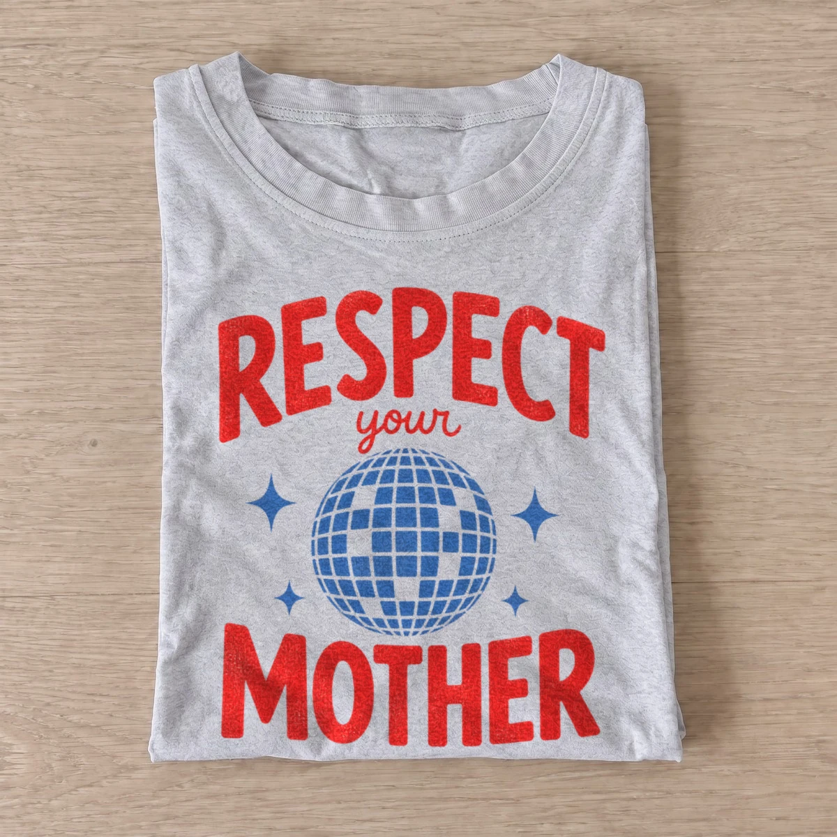 Respect your mother disco earth t shirt gray20respect your mother.webp