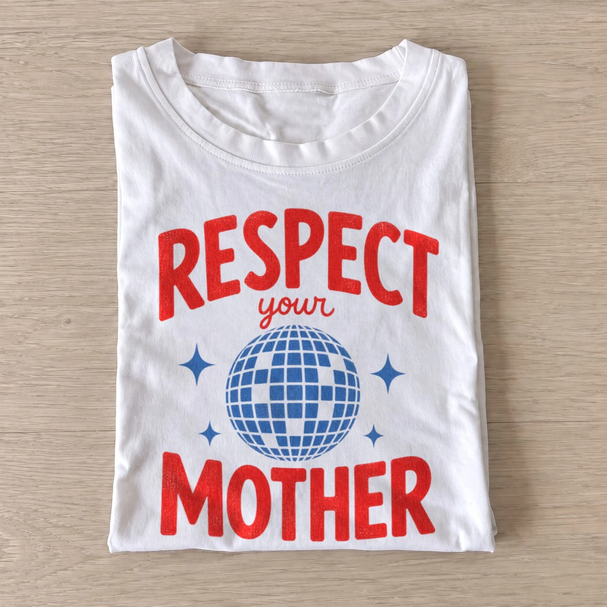 Respect your mother disco earth t shirt white20respect your mother.webp