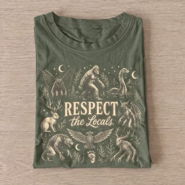 Respect the locals cryptids t shirt olive20respect local cryptids.webp
