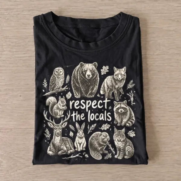 Respect the locals forest wildlife t shirt black20respect forest locals.webp
