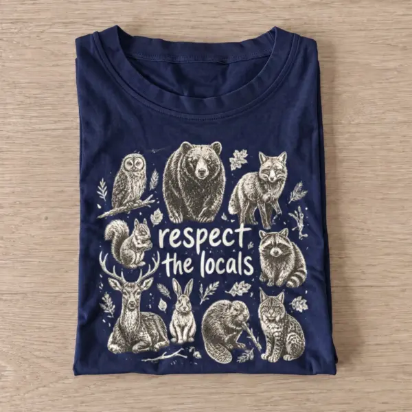 Respect the locals forest wildlife t shirt navy20respect forest locals.webp