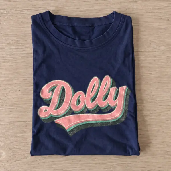 Retro dolly lettering t shirt navy20retro country lettering.webp