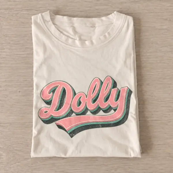 Retro dolly lettering t shirt sand20retro country lettering.webp