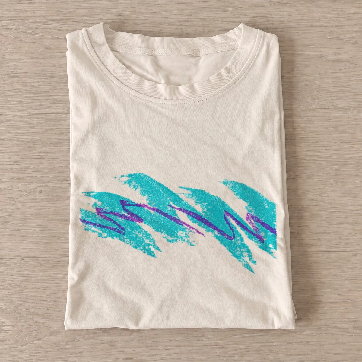 Retro wave scribble t shirt sand20retro wave scribble.webp