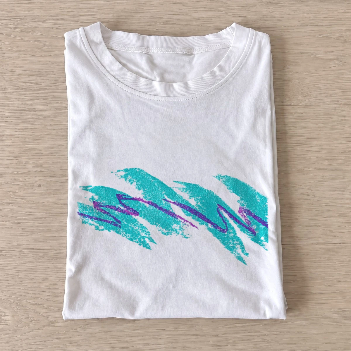 Retro wave scribble t shirt white20retro wave scribble.webp
