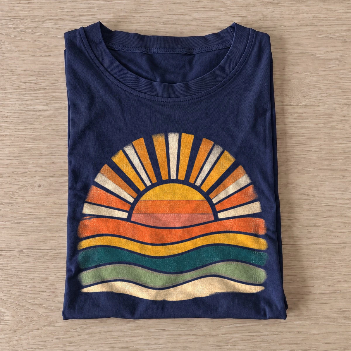 Retro wave sunrise t shirt navy20retro wave sunrise.webp
