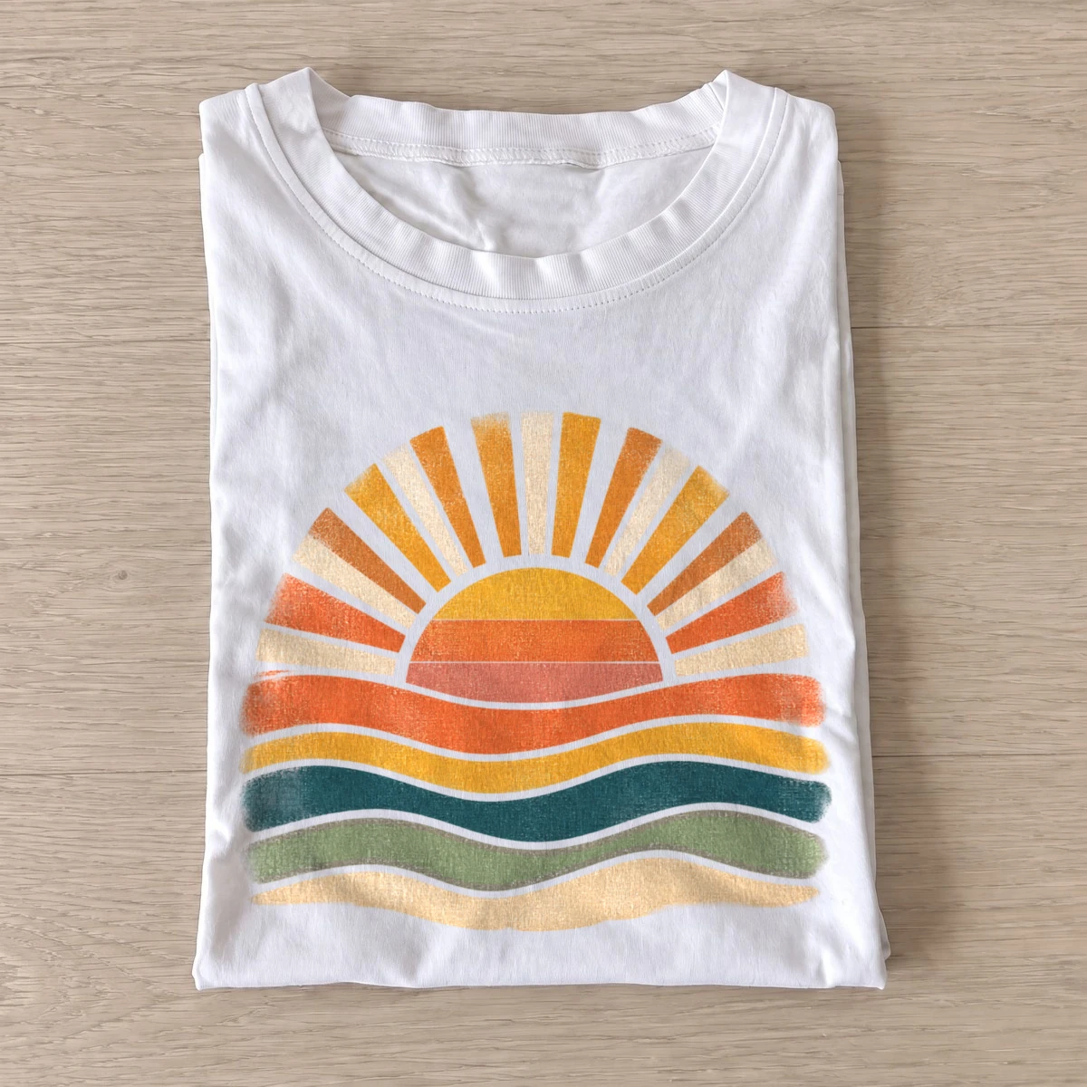 Retro wave sunrise t shirt white20retro wave sunrise.webp