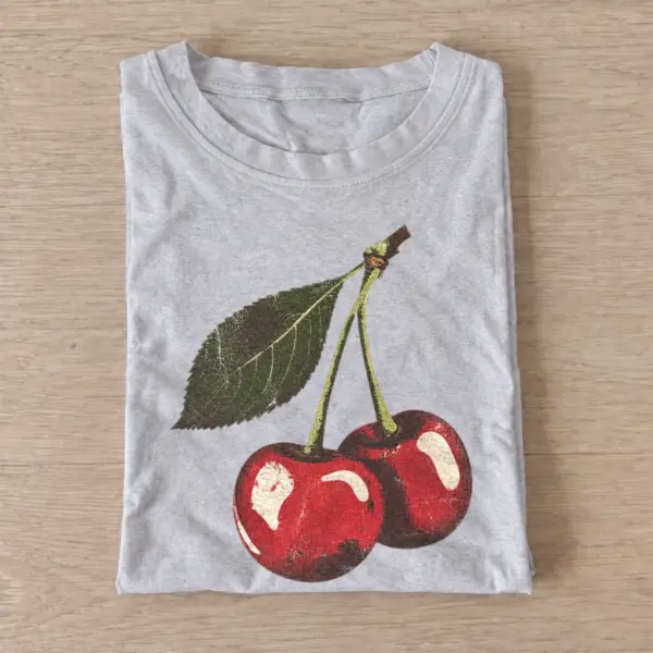 Ripe cherries graphic t shirt gray20ripe cherries 01.webp