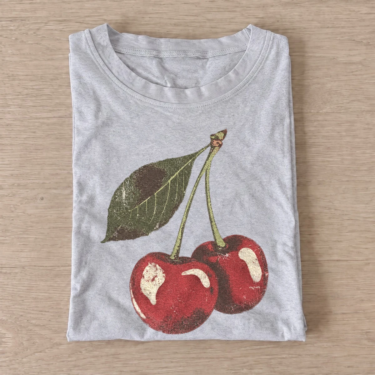 Ripe cherries graphic t shirt gray20ripe cherries 02.webp