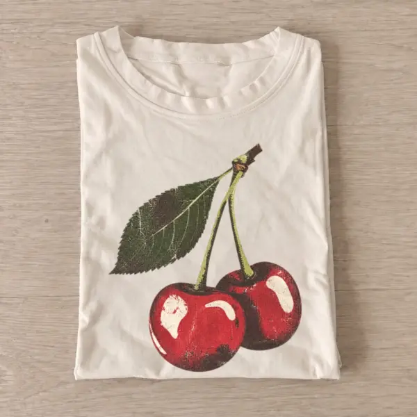 Ripe cherries graphic t shirt sand20ripe cherries 01.webp