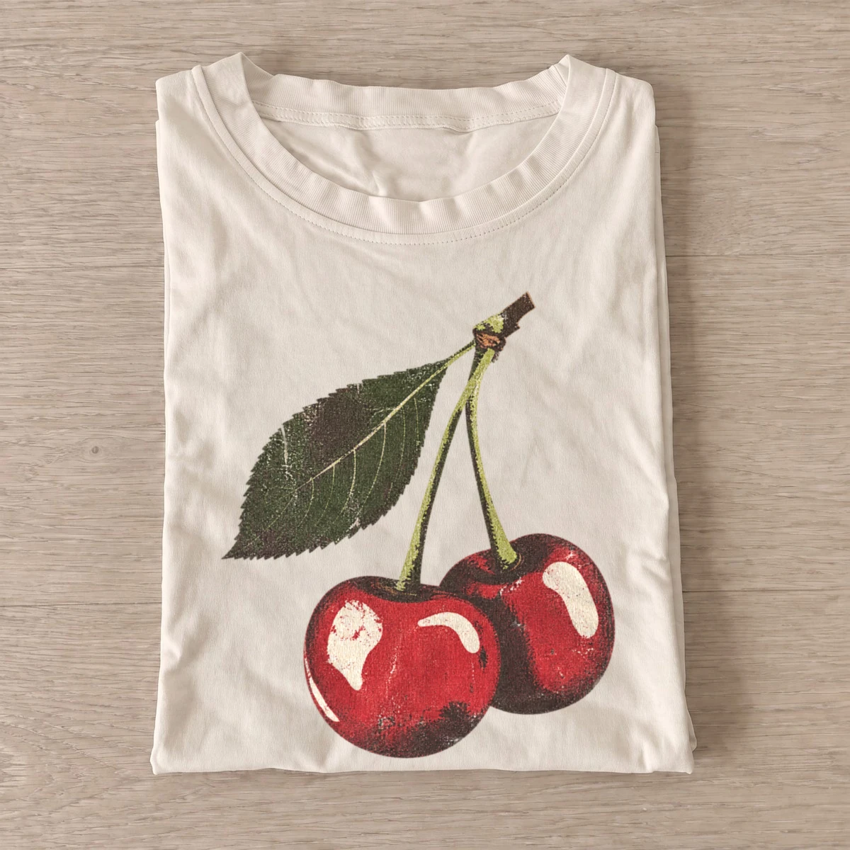 Ripe cherries graphic t shirt sand20ripe cherries 01.webp