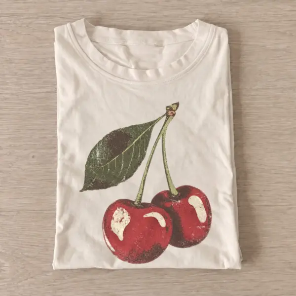 Ripe cherries graphic t shirt sand20ripe cherries 02.webp