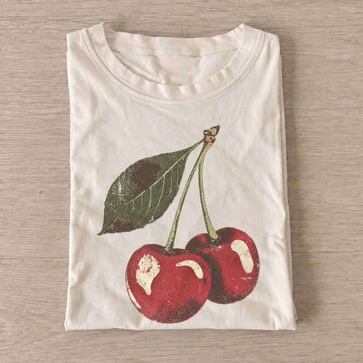 Ripe cherries graphic t shirt sand20ripe cherries 02.webp